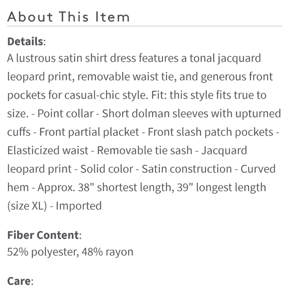 -SOLD- Joie Satin Leopard Shirt Dress - Picture 5 of 10